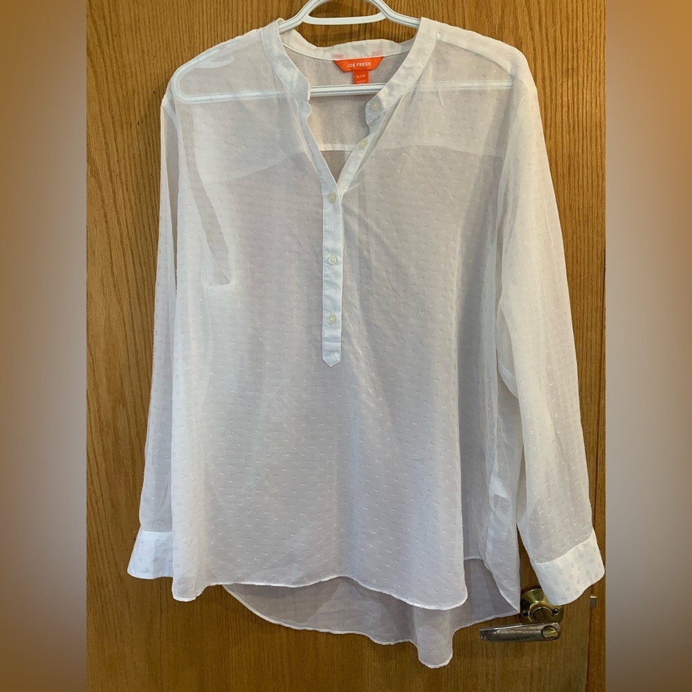 Joe fresh Long Sleeve white Blouse